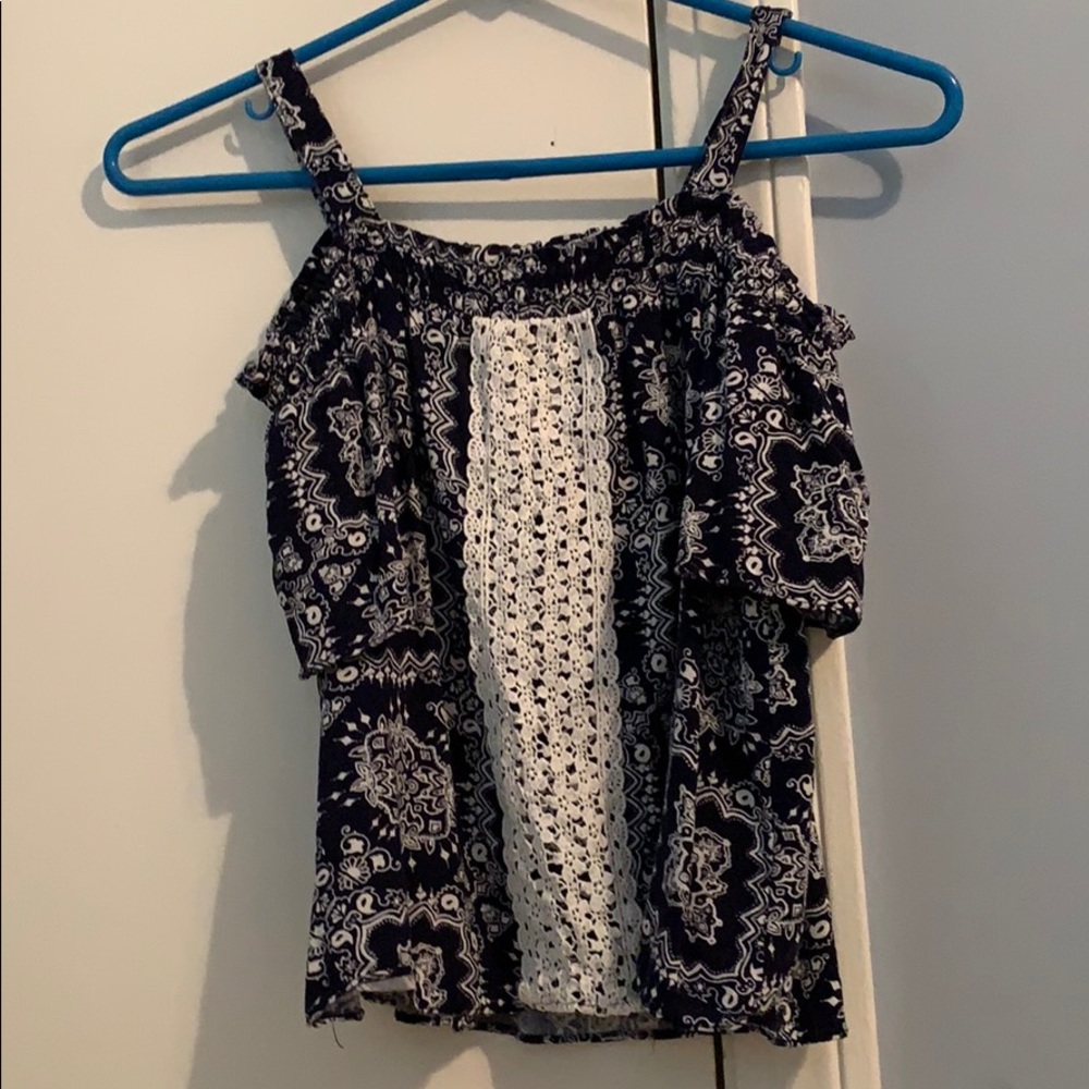 Cute flowy off the shoulder shirt